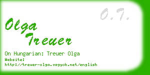 olga treuer business card